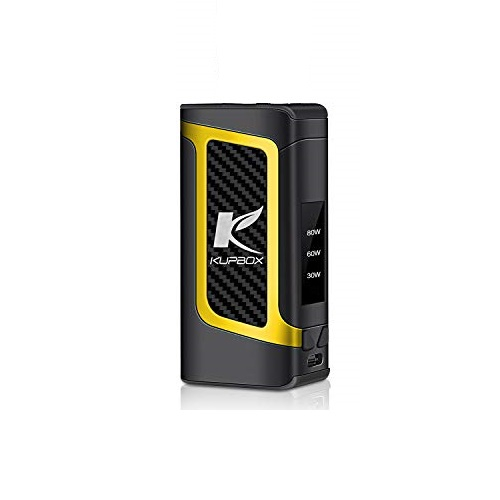 E-papieros mod box Kupbox Dark Rider 80W 2000mAh 5V złoty widok z przodu.