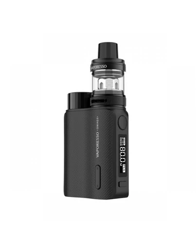 E-papieros Mod Box Vaporesso Swag II Kit 3.5ml 80W Black widok z przodu.