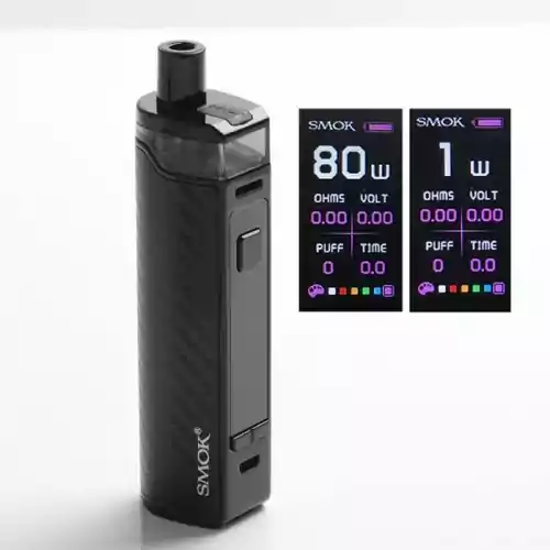 E-papieros Mod Smok RPM 80 Pro Kit Pod 80W Black widok z przodu.