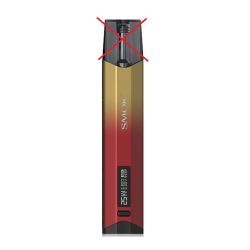 E-papieros Smok NFIX POD MOD Red Gold widok z przodu.