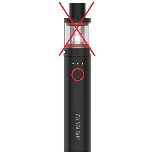 E-papieros SMOK Vape Pen 22 V2 1600mAh 60W Black widok z przodu.