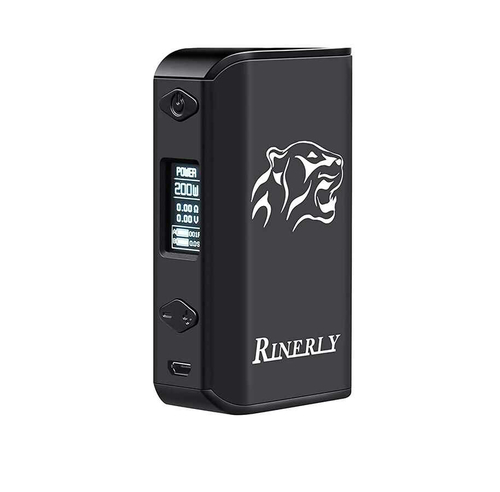E-papierosy Mod Rinerly TC200 Box Black widok z przodu.