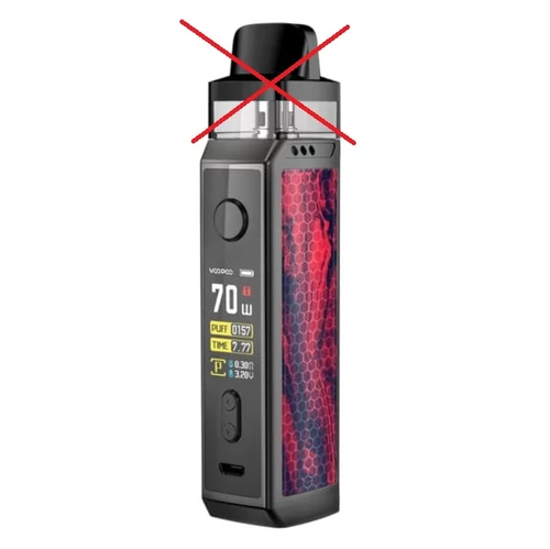 E-papierosy Mod Voopoo Vinci Pod 1500mAh Scarlet widok z przodu.