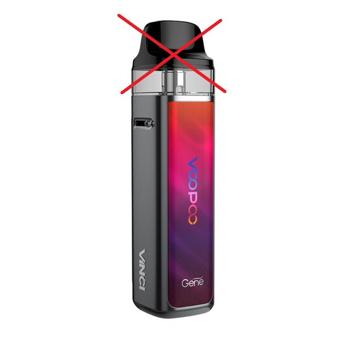 E-papierosy VooPoo Vinci 2 Pod 1500mAh Neon widok z przodu.