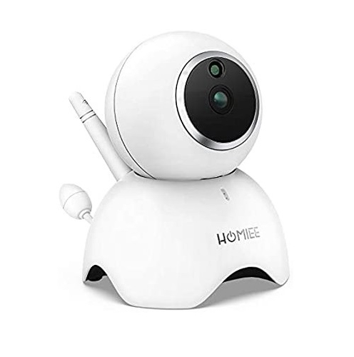 Elektroniczna kamera niania HOMIEE BM1003 biała widok z przodu.