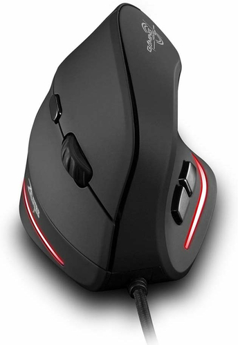 Ergonomiczna mysz pionowa Zelotes T-20 3200 DPI USB widok z przodu