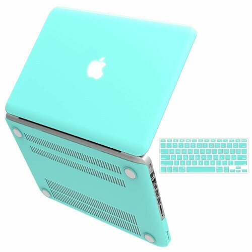 Etui Macbook pro 13'' obudowa hard case kolor turkusowy widok od spodu