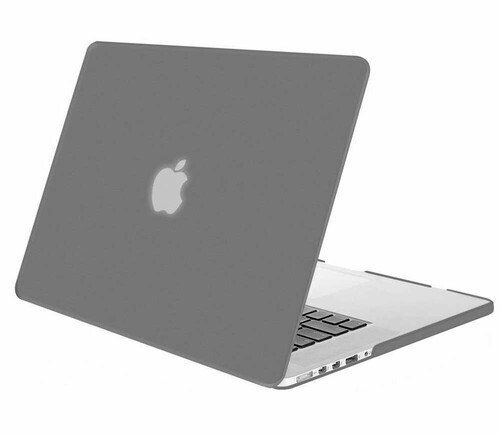 Etui Macbook pro Retina 13'' obudowa hard case kolor czarny przezroczysty widok z przodu