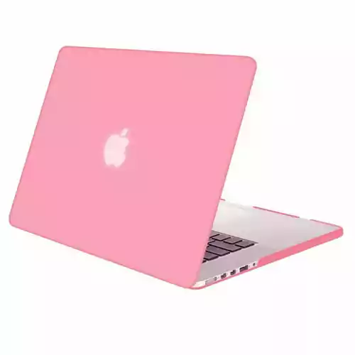 Etui Macbook pro Retina 13'' obudowa hard case kolor różowy widok z przodu