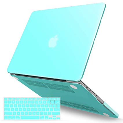 Etui Macbook PRO RETINA 15'' plastikowa obudowa hard case kolor turkusowy widok z przodu