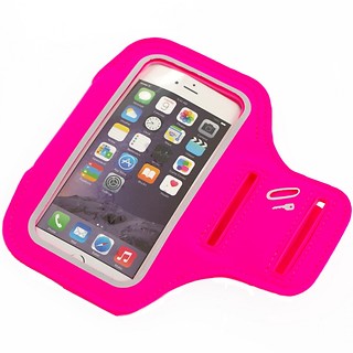 Etui na rękę ramię Samsung S4/5/6 HTC iPhone LG Huawei różowe widok z przodu