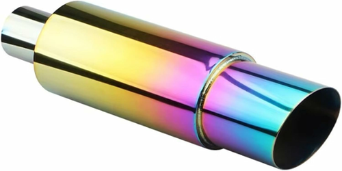 FGHCBGZA strumienica wydechu 55 mm – tłumik prosty uniwersalny, stal nierdzewna