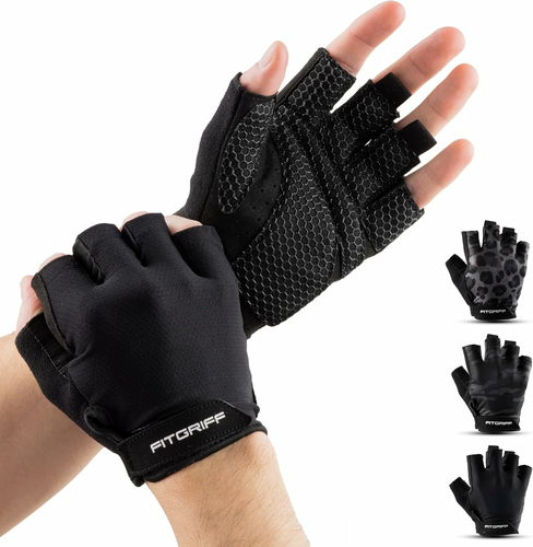 Fitgriff – rękawice treningowe na siłownię, czarne