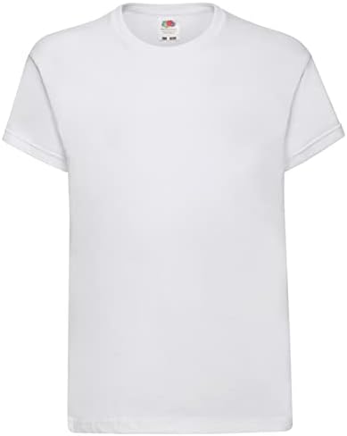 Fruit of the Loom 62-041-0 – bawełniany t-shirt dziecięcy unisex, biały