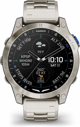 Garmin D2 Mach 1 Aviator – smartwatch dla pilotów AMOLED, tytan i silikon