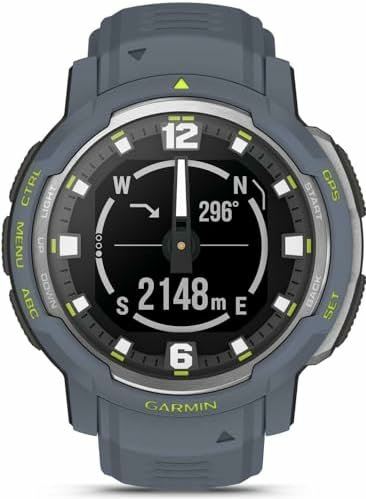 Garmin Instinct Crossover 45 mm – zegarek hybrydowy GPS, niebieski