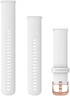 Garmin Pasek Quick Release 20 mm – silikonowy biały, klamra różowe złoto