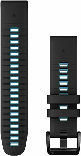 Garmin Pasek QuickFit 22 mm silikonowy – czarno-niebieski Cirrus Blue