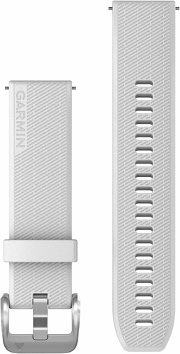 Garmin Quick Release 20 mm – pasek silikonowy, biały, srebrny osprzęt