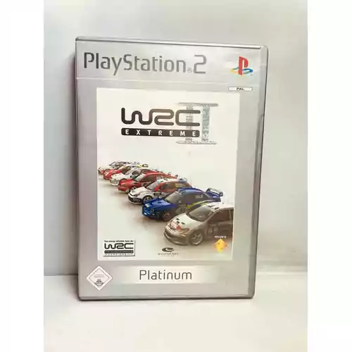 Gra wyścigowa WRC II Extreme PS2 widok z przodu.