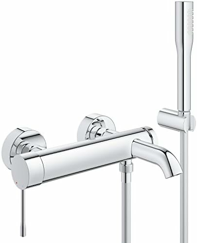 Grohe Essence – bateria wannowa jednouchwytowa z zestawem prysznicowym