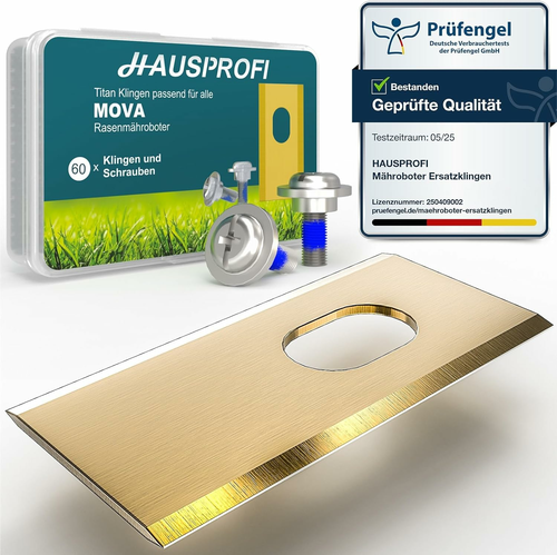 HAUSPROFI Ostrza tytanowe do kosiarki MOVA/LiDAX - 60 szt