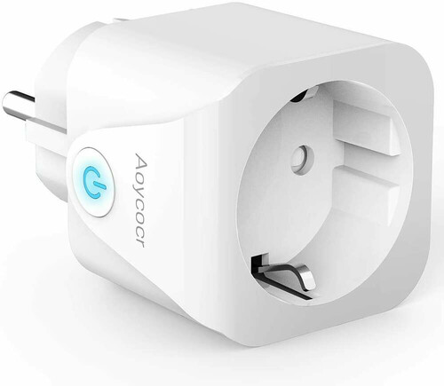 Inteligentne gniazdko Aoycocr EU5 Smart Plug Google Alexa WiFi widok z przodu