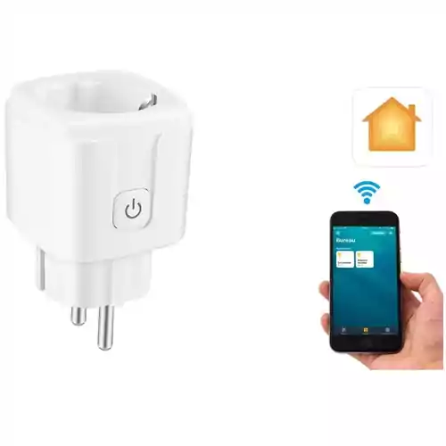 Inteligentne gniazdko WiFi Smart Plug 16A CAMPSLE Smart Home widok z przodu.