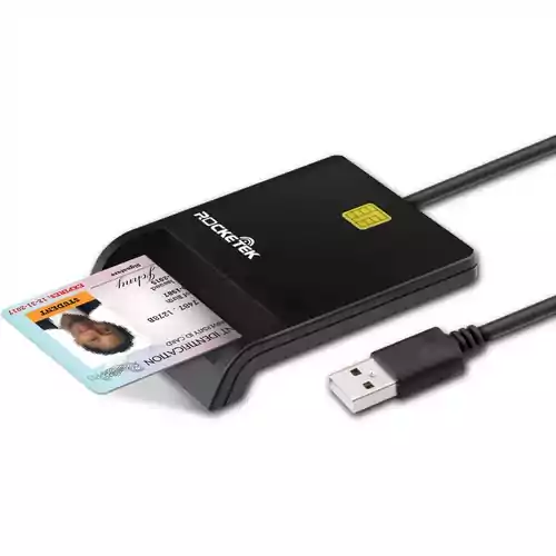 Inteligentny czytnik kart USB Rocketek RT-SCR1 widok z przodu