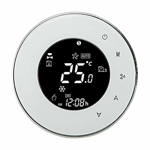 Inteligentny dotykowy termostat HITSAN BHT-6000-GC WiFi widok z przodu