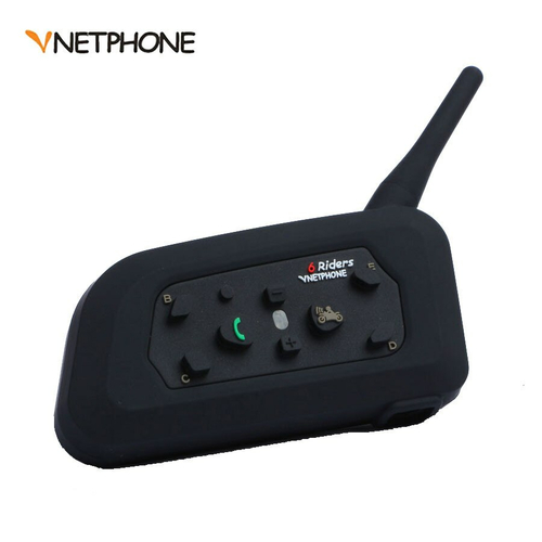 Interkom motocykowy sportowy Bluetooth Vnetphone V6 1200M widok z przodu.