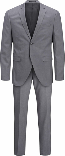 JACK & JONES JPR Franco – garnitur męski super slim fit, jasnoszary melanż