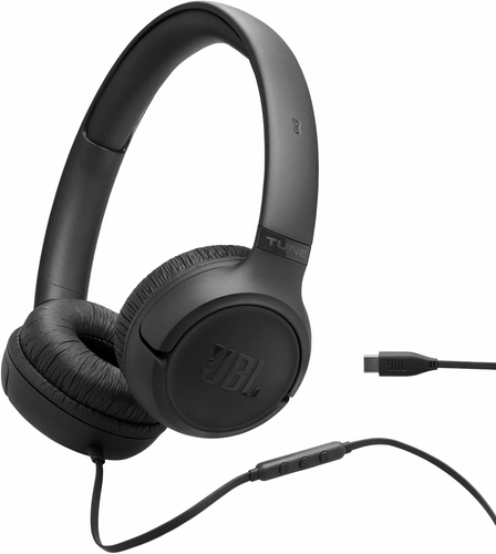JBL Tune 530C – przewodowe słuchawki nauszne USB-C Hi-Res, czarne