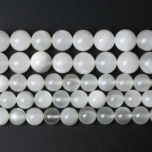 jiejinyu CMC3-10 – koraliki z białego kamienia księżycowego AAA 10 mm, 36 szt.