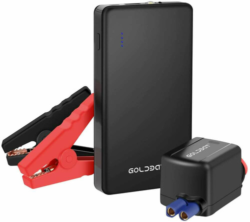 Jump Starter rozruch akumulatora GOLDBAT 700A 12V 8000mAh 4,0l 2,0l LED widok z przodu