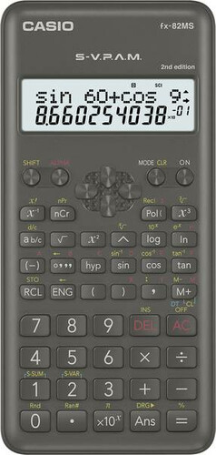 Kalkulator naukowy Casio FX-82MS widok z przodu