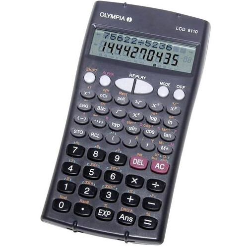 Kalkulator szkolny Olympia LCD 8110 widok z przodu.