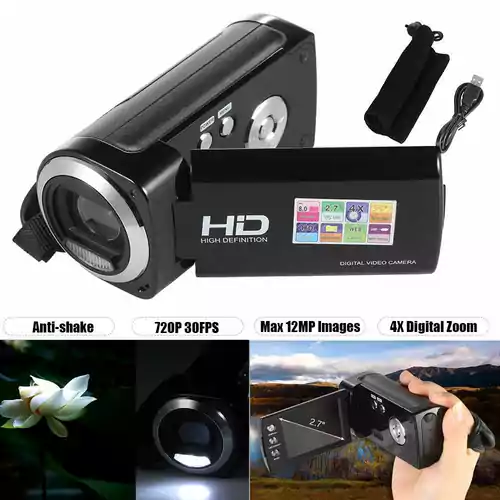 Kamera cyfrowa HD 720P 12MP SnnCoup D3356 LCD 2.7' widok z przodu