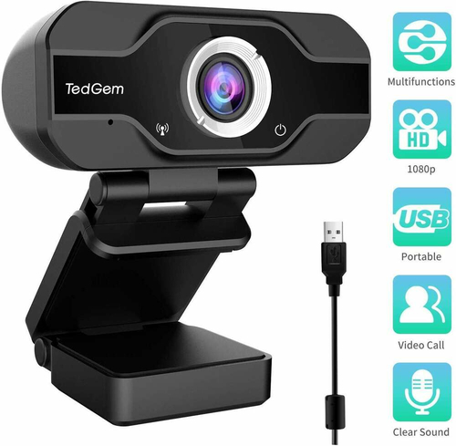 Kamera internetowa TedGem CE0140_01 1080p FHD widok z przodu
