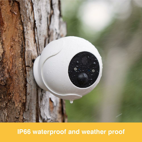 Kamera IP do zestawu Litmor Battery Cam IP66 1080P WiFi widok z przodu.
