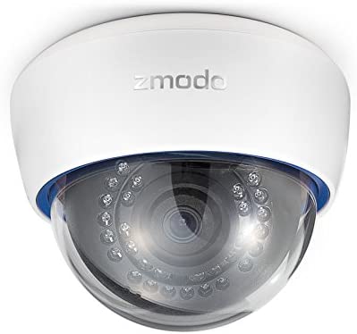 Kamera kopułowa ZMODO ZP-IDR13-PA 720P HD PoE IP widok z przodu.