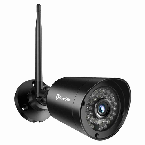 Kamera monitoring Dericam B2A Full HD 1080p czarny widok z przodu.