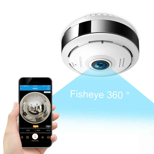Kamera monitoring IP Fredi 360 960P HD 1.3MP widok z przodu.