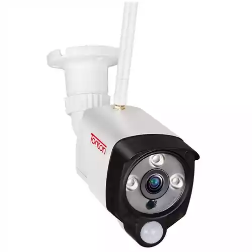 Kamera monitoringu bezprzewodowa IP Tonton PE3020-W 3MP UHD PIR widok z przodu.