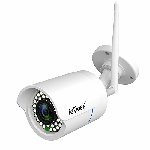 Kamera monitoringu IP ieGeek 2MP 1080P WiFi biała widok z przodu.