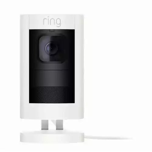 Kamera monitoringu Ring Stick Up Cam 1080P FHD LAN WiFi widok z przodu.
