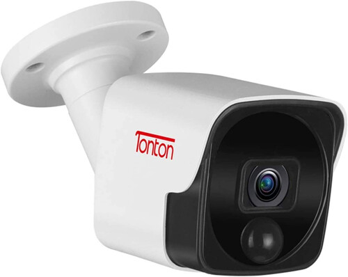 Kamera przewodowa monitoring TonTon C2069HN5M-P 5MP PoE H.265 widok z przodu.