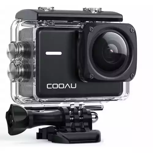 Kamera sportowa COOAU 4K 60fps 20MP 8XZoom widok z przodu