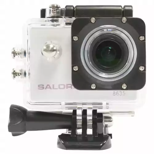 Kamera sportowa SJ5000 Salora ultra HD 4K WiFi widok z przodu w obudowie