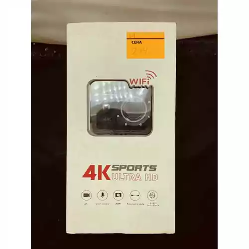 Kamera sportowa wideorejestrator 4K UltraHD 20MP Wide widok z przodu.